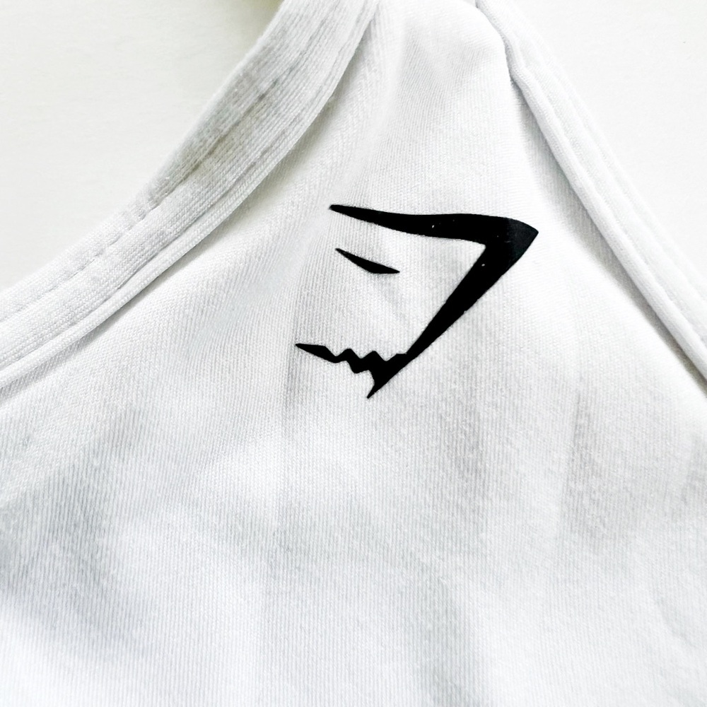 Gymshark Cotton Lifting Sports Bra in White - Picture 4 of 8